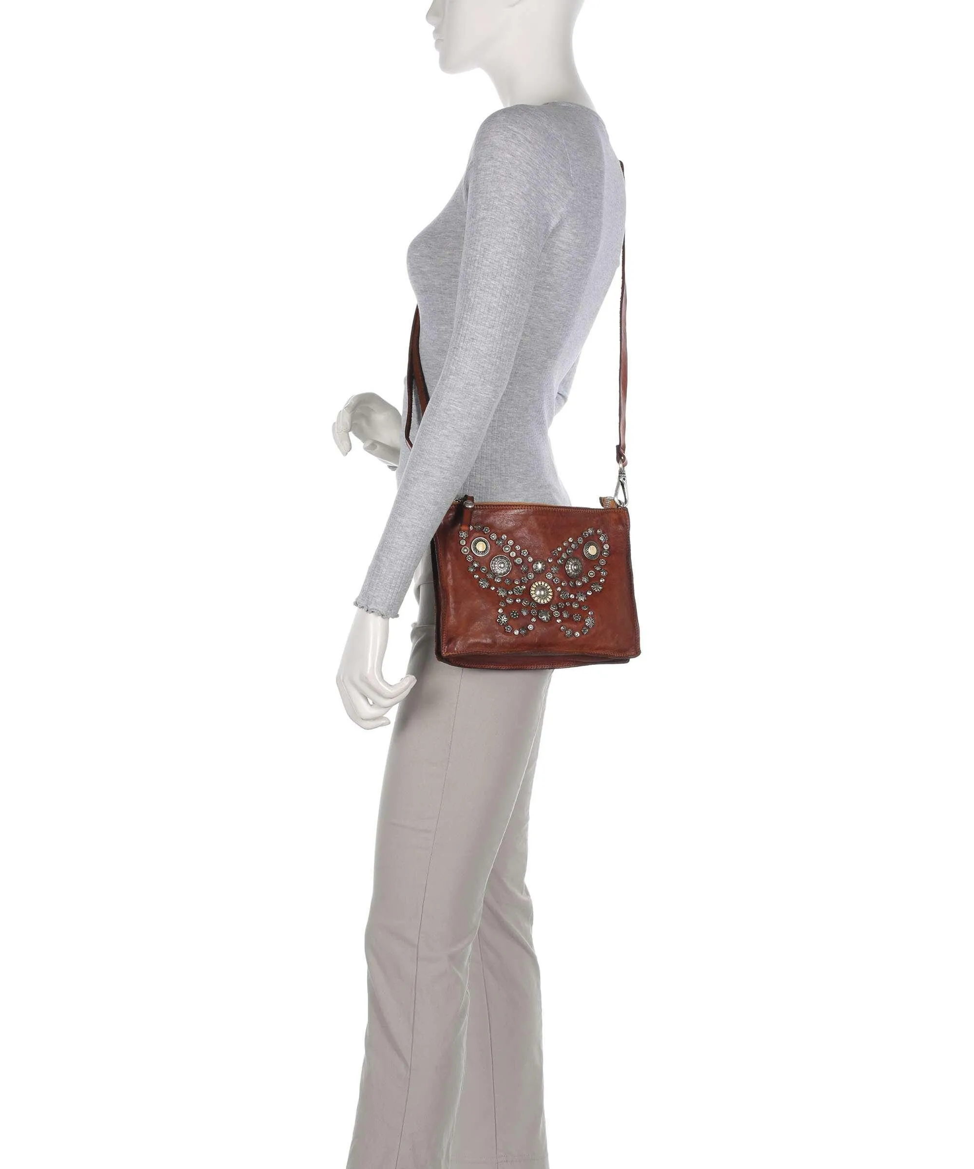  Campomaggi Borsa a tracolla pelle bovina cognac  