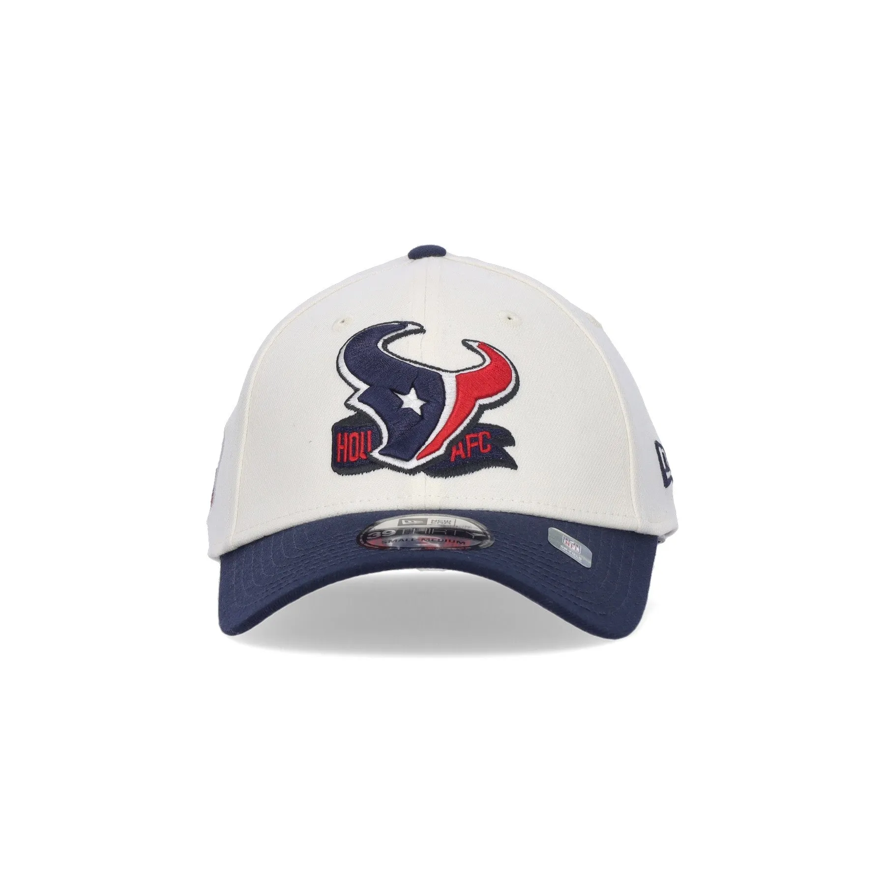 Cappellino Visiera Curva Uomo Nfl Sideline 3930 Houtex Chrome White/original Team Colors