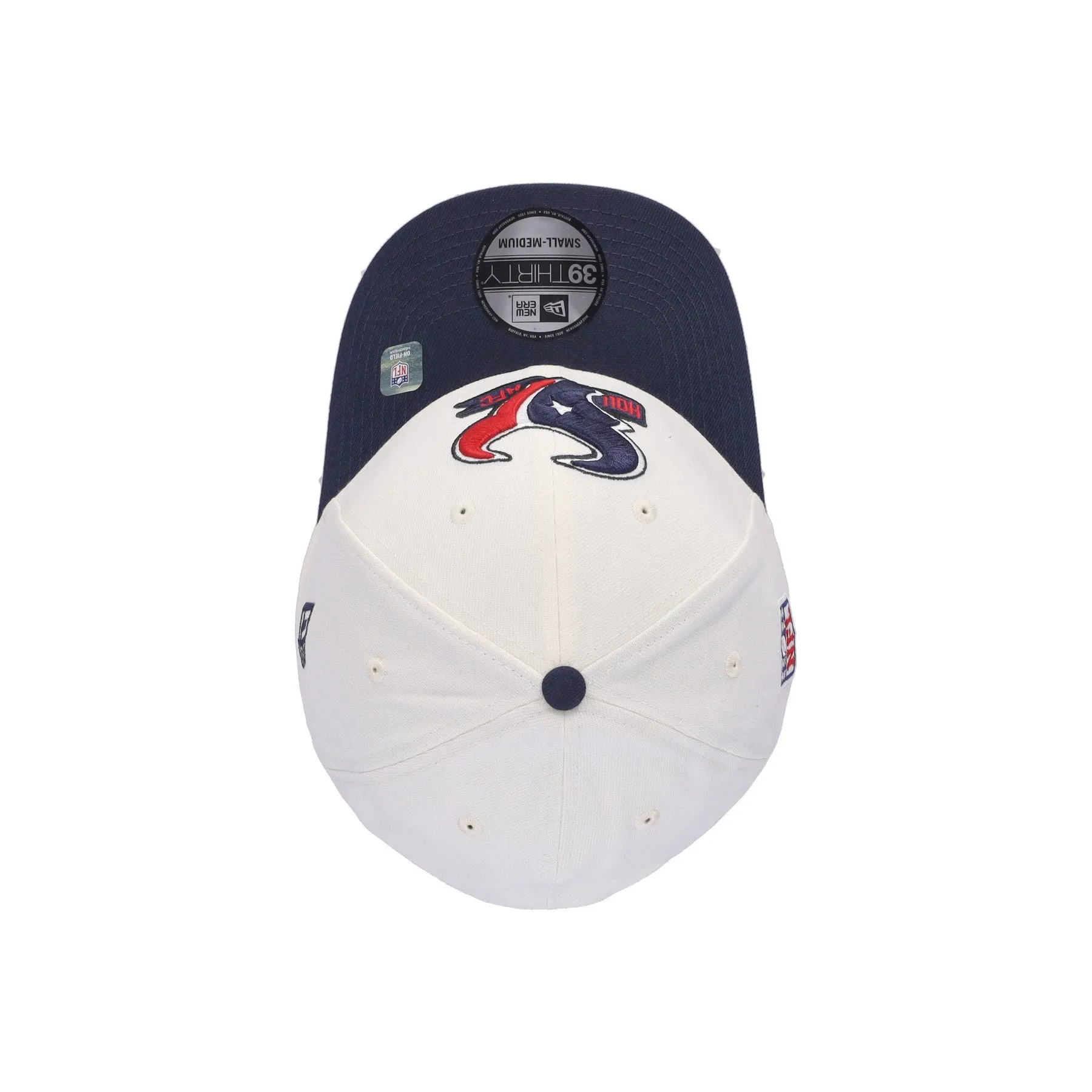 Cappellino Visiera Curva Uomo Nfl Sideline 3930 Houtex Chrome White/original Team Colors