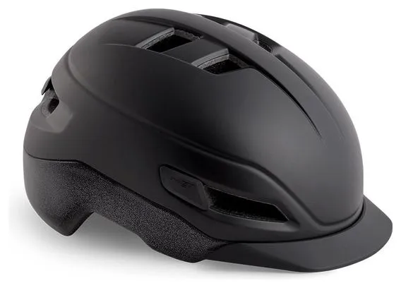 Casco Met Grancorso Urban Nero opaco riflettente
