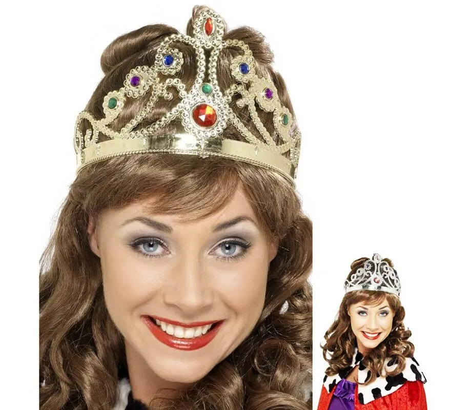 Corona regina con gioielli