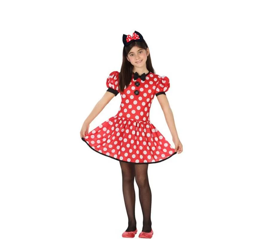 Costume da Topolina a pois per bambina