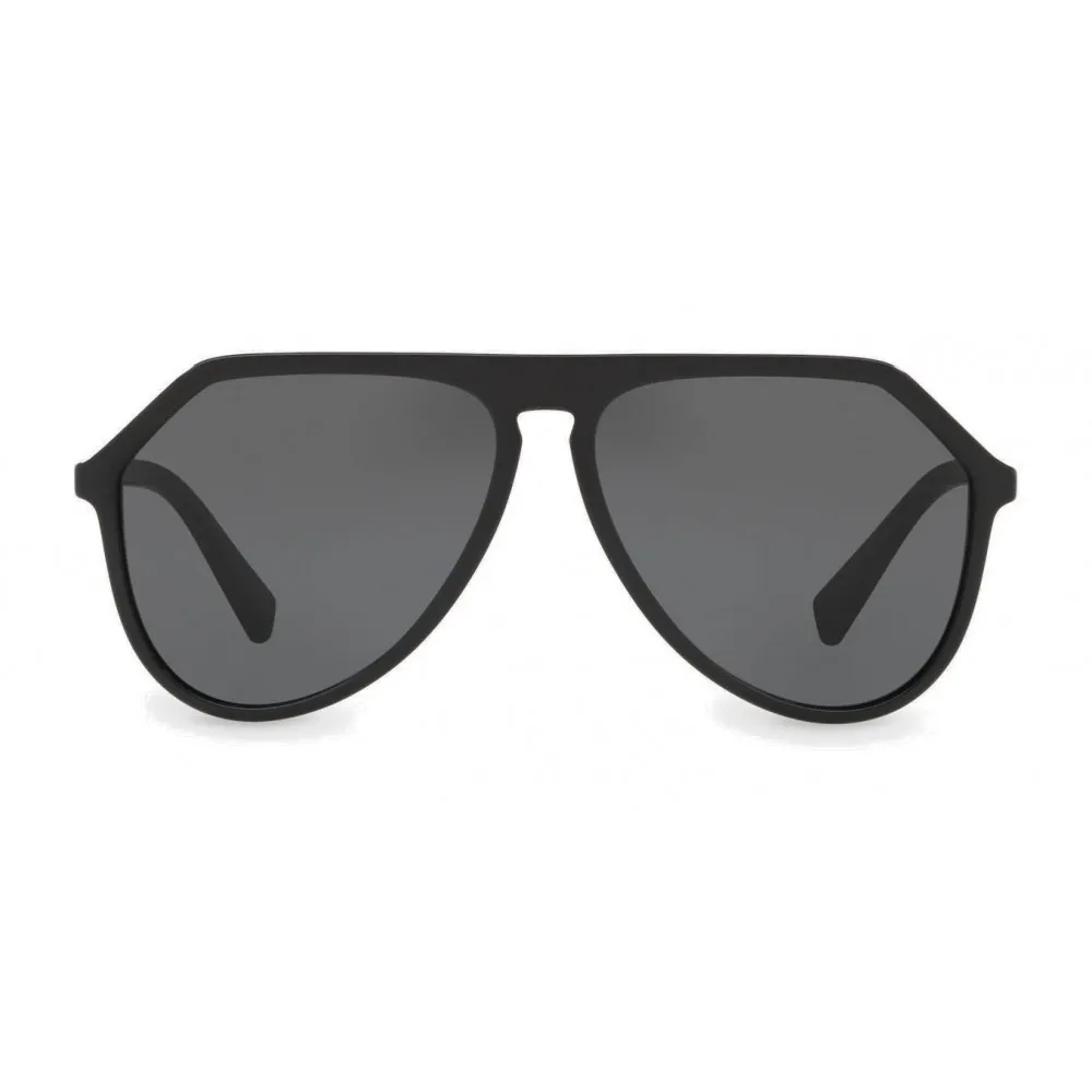 Dolce & Gabbana - Occhiale da Sole Pilot in Acetato con Ponte a Chiave - Nero - Dolce & Gabbana Eyewear