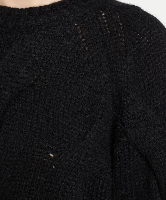 Ermanno Scervino Maglione nero con motivo strutturato D435M319PUN