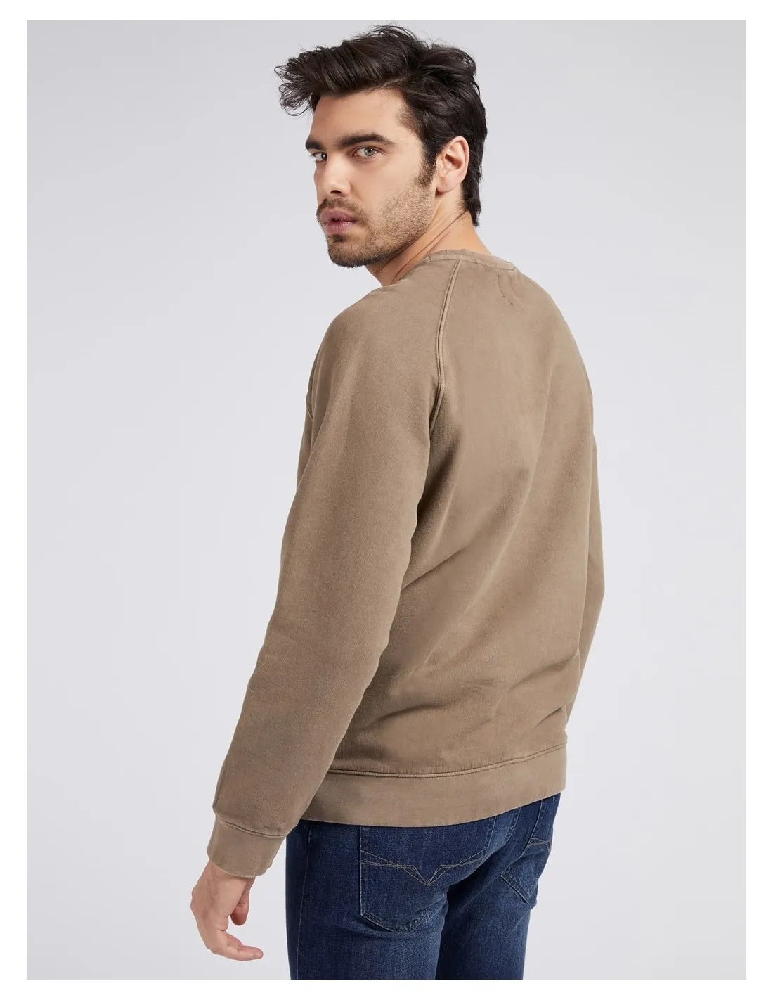 Felpa beige uomo Embro Cn Fleece Gues