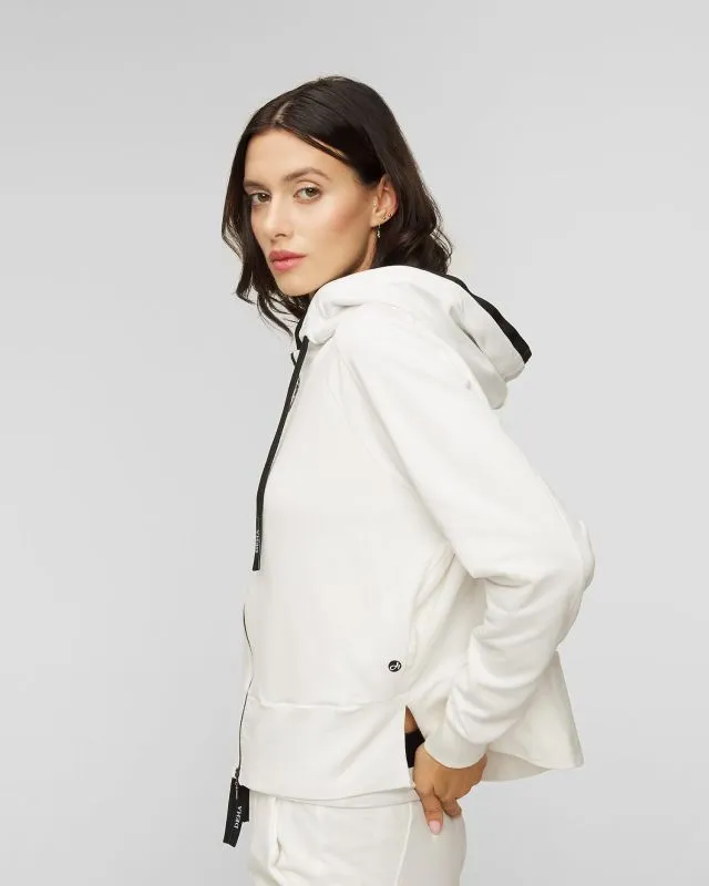 Felpa bianca con chiusura da donna Deha