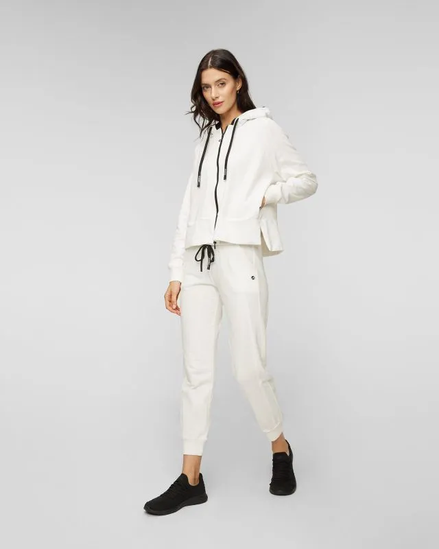 Felpa bianca con chiusura da donna Deha
