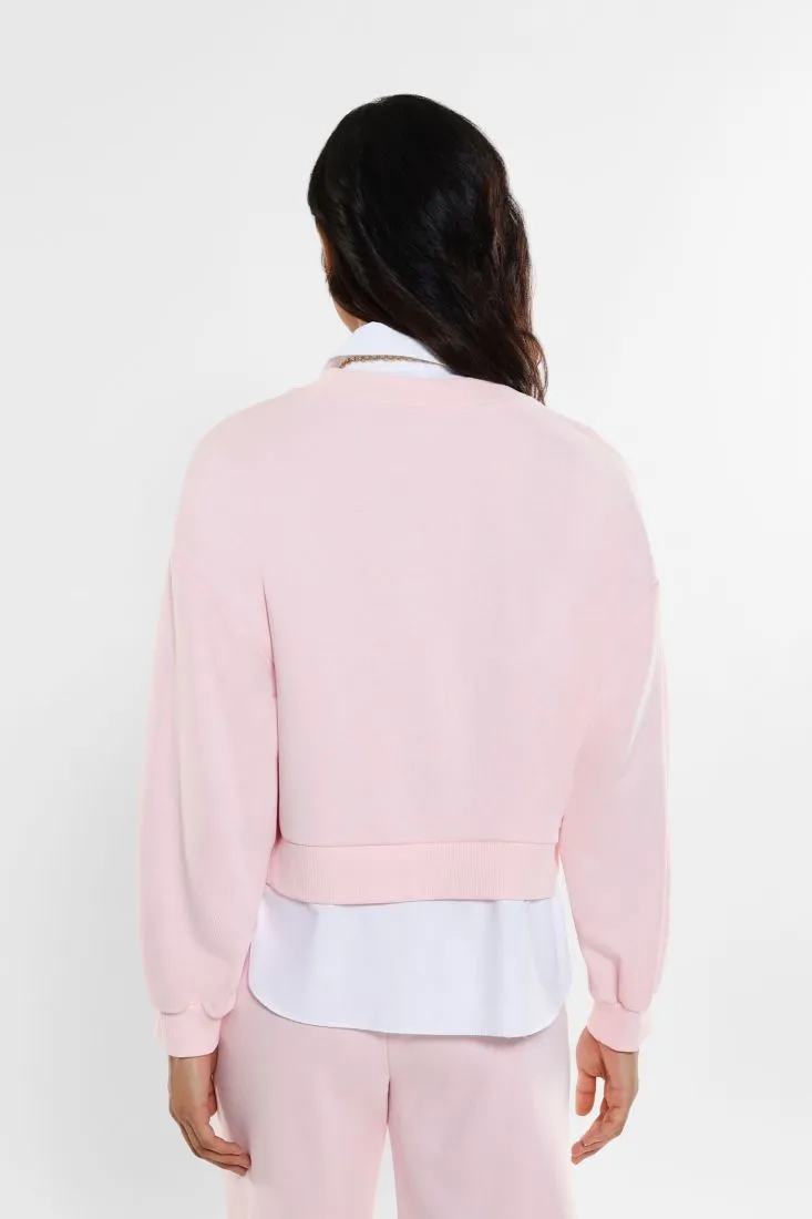 Felpa con camicia e collana