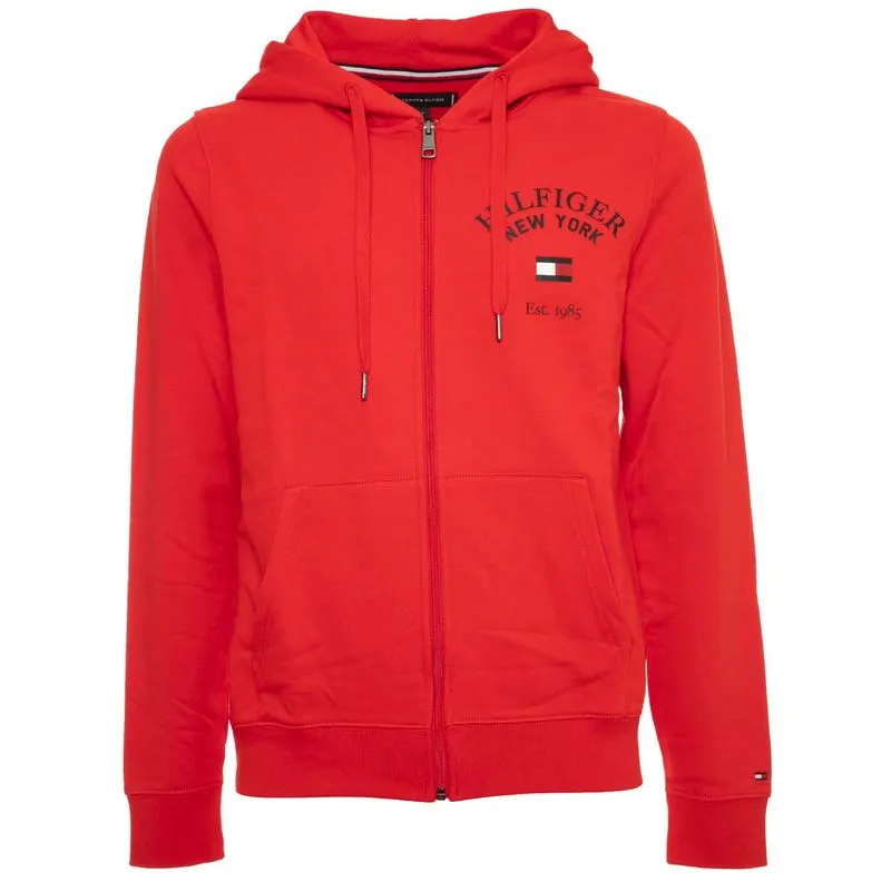 Felpa Varsity con zip e logo 