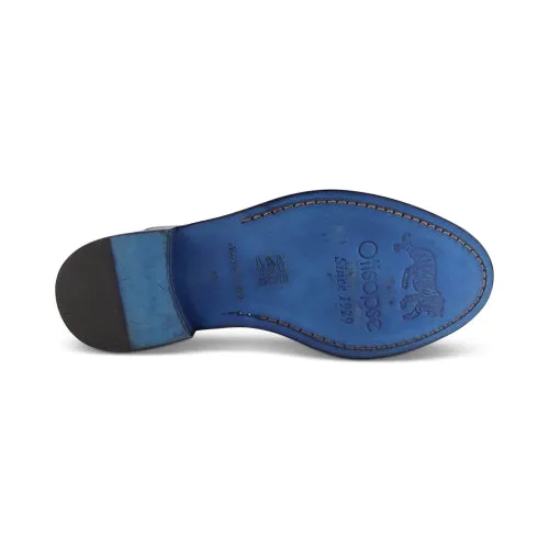 Francesine blu in pelle
