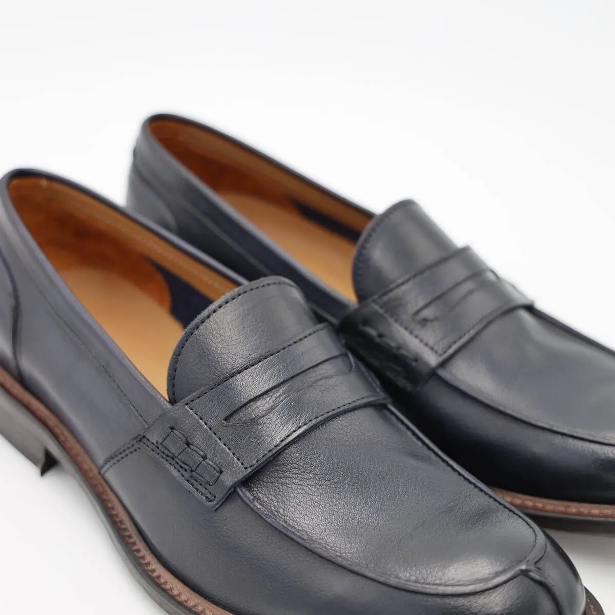 FRANCO FEDELE MOCASSINO 6469 MASCHERINA BLU  