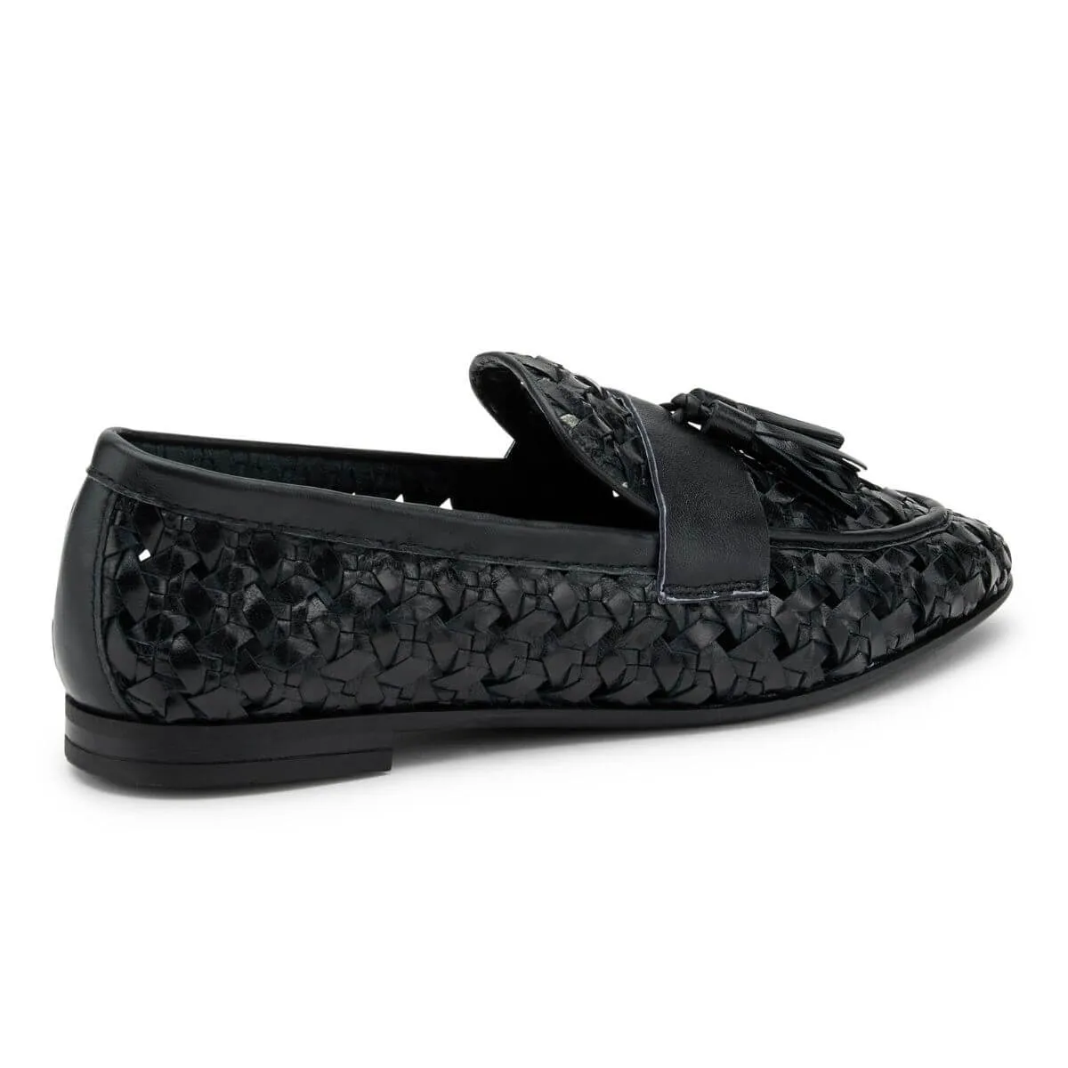 FRAU MOCASSINO 95F6 INTRECCIO NERO  