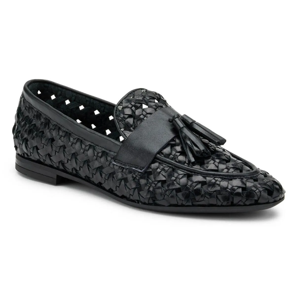FRAU MOCASSINO 95F6 INTRECCIO NERO  