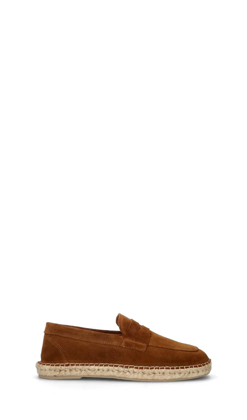 FRAU Mocassino uomo marrone in suede