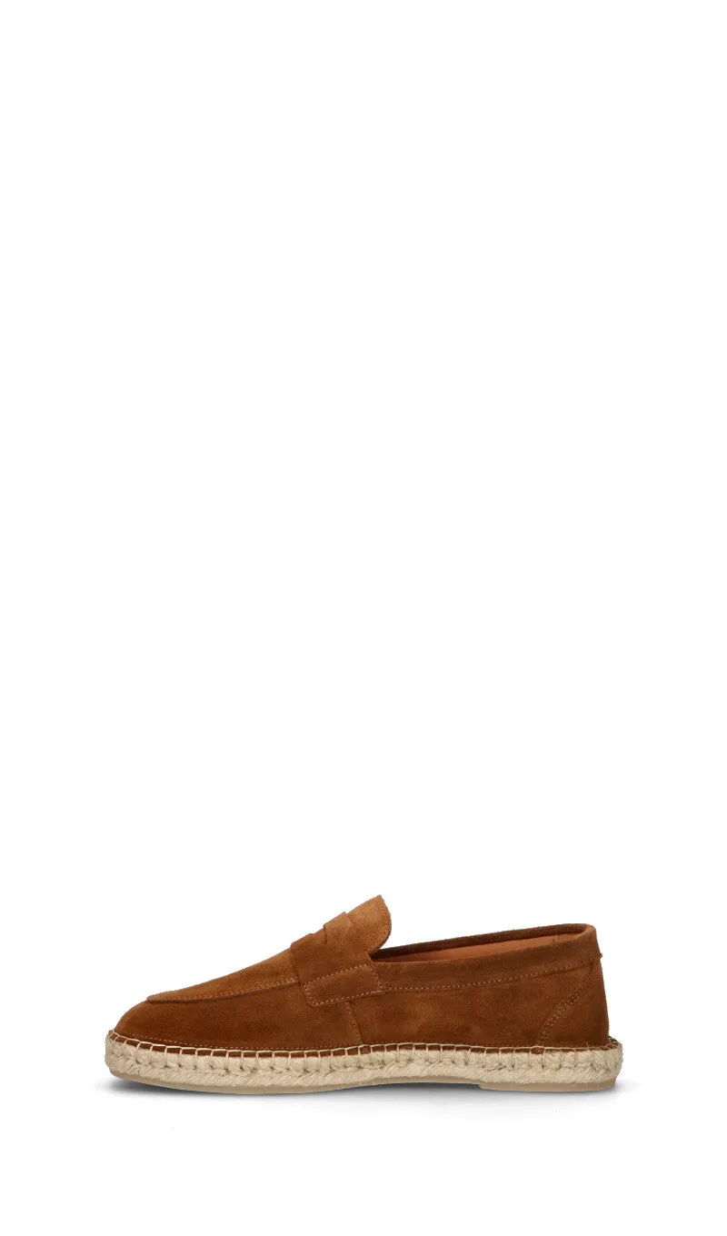 FRAU Mocassino uomo marrone in suede