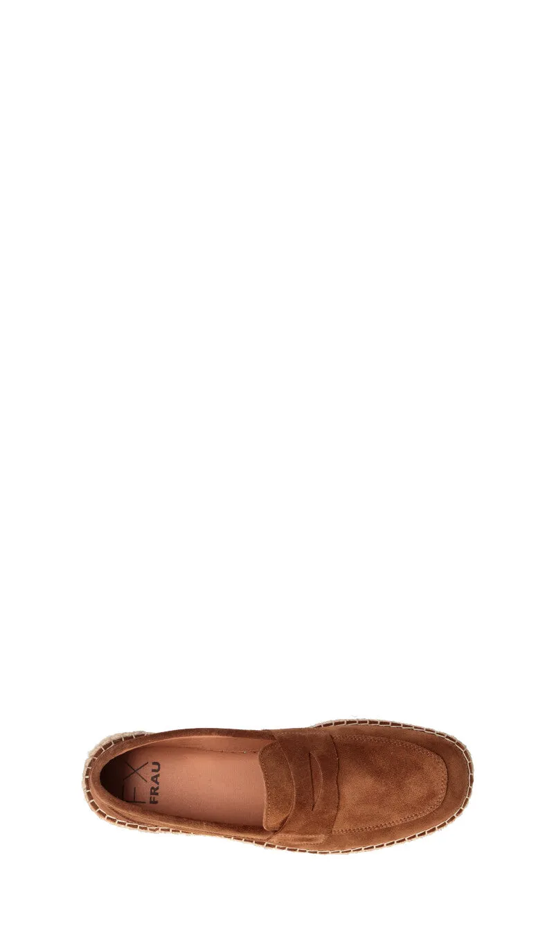 FRAU Mocassino uomo marrone in suede