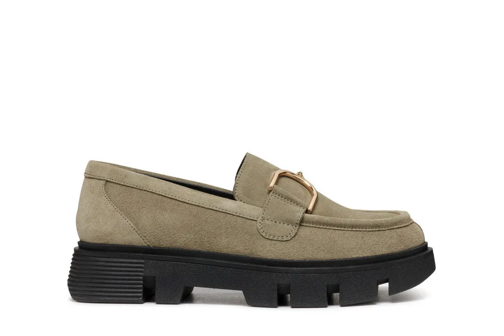 GEOX Mocassino Donna - D46UAH00022 Verde Muschio  