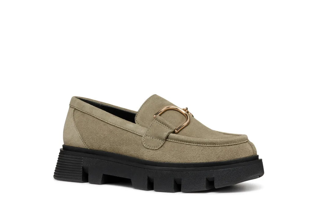 GEOX Mocassino Donna - D46UAH00022 Verde Muschio  