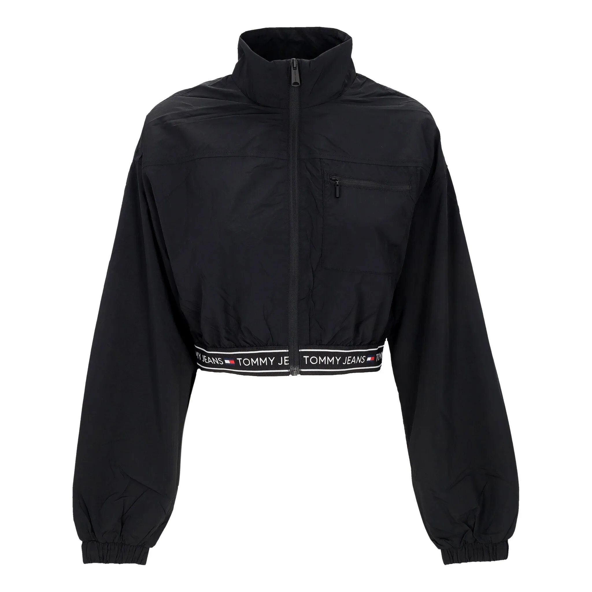 Giacca a Vento Corta Donna W Crop Taping Windbreaker Black