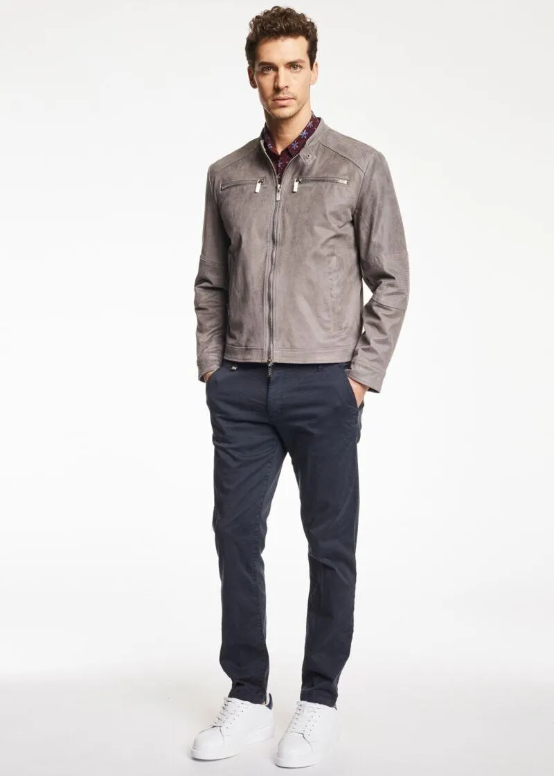 Giacca biker in eco pelle