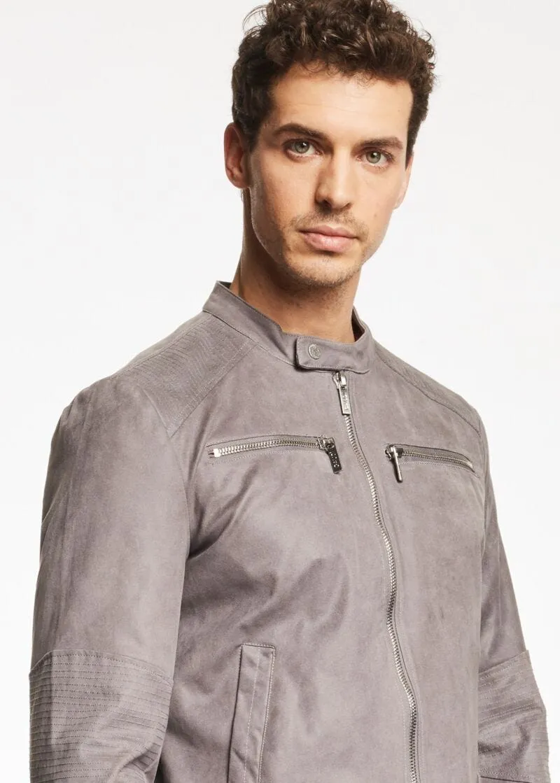 Giacca biker in eco pelle