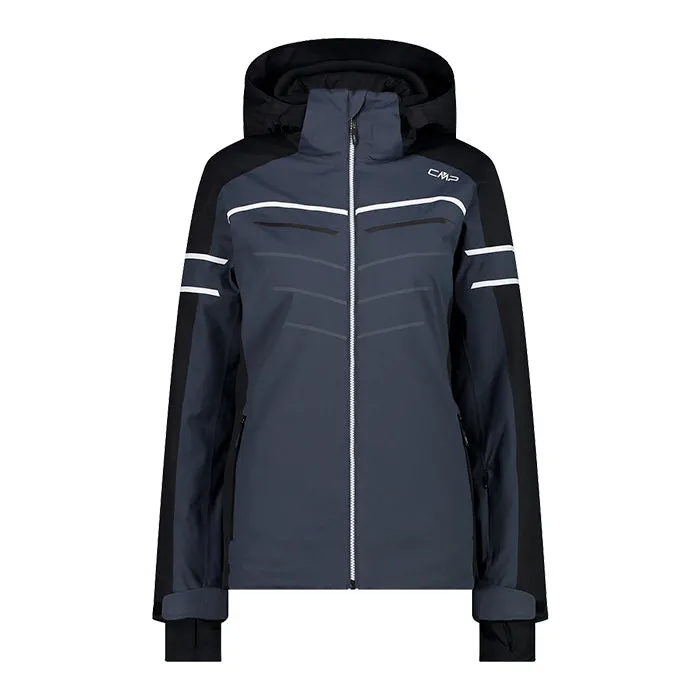Giacca CMP Donna Woman Jacket Zip Hood Nero Grigio Giacca da Sci Donna 8059342463