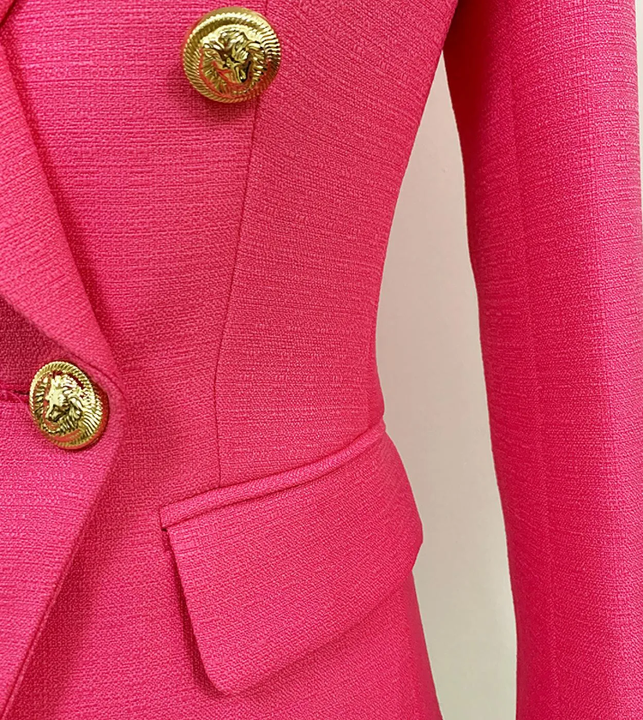 Giacca da donna nuova giacca da donna in lino di cotone rosso rosa fibbia classica doppiopetto giacca da donna da donna da uffic