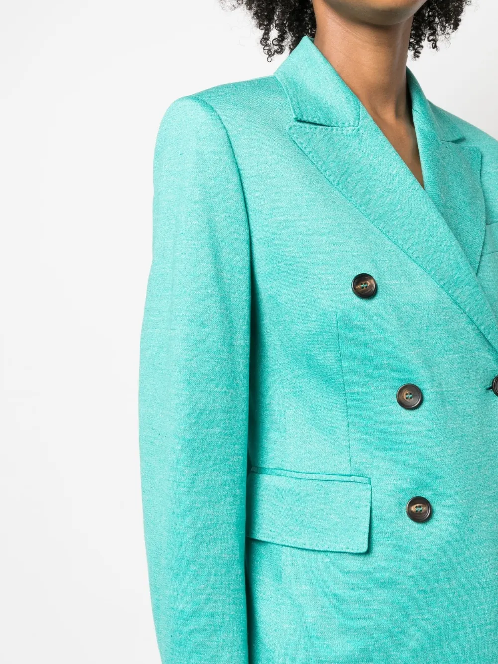 Giacca doppiopetto zirlo in verde acqua - donna