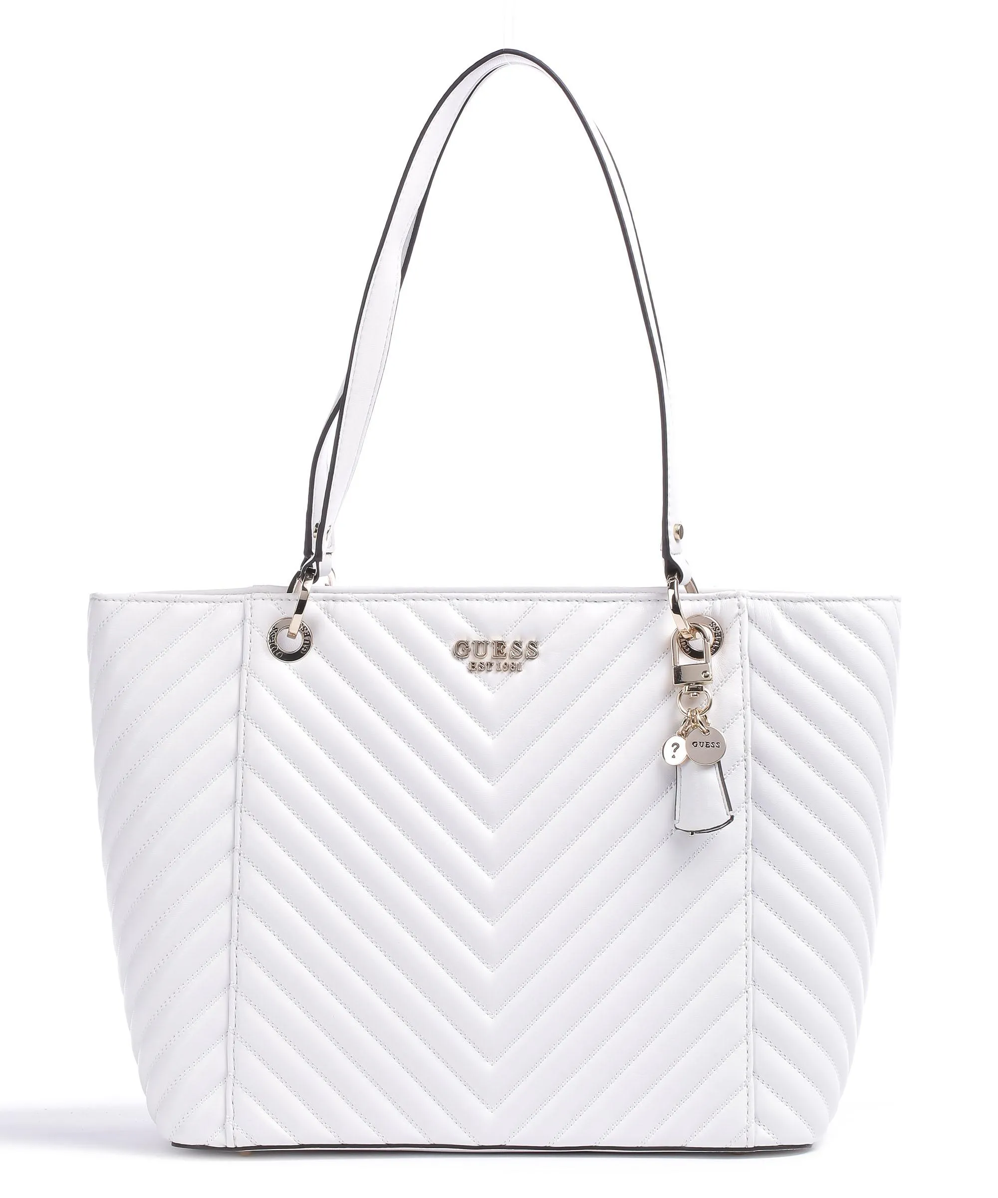  Guess Noelle Borsa shopper pelle sintetica bianco  