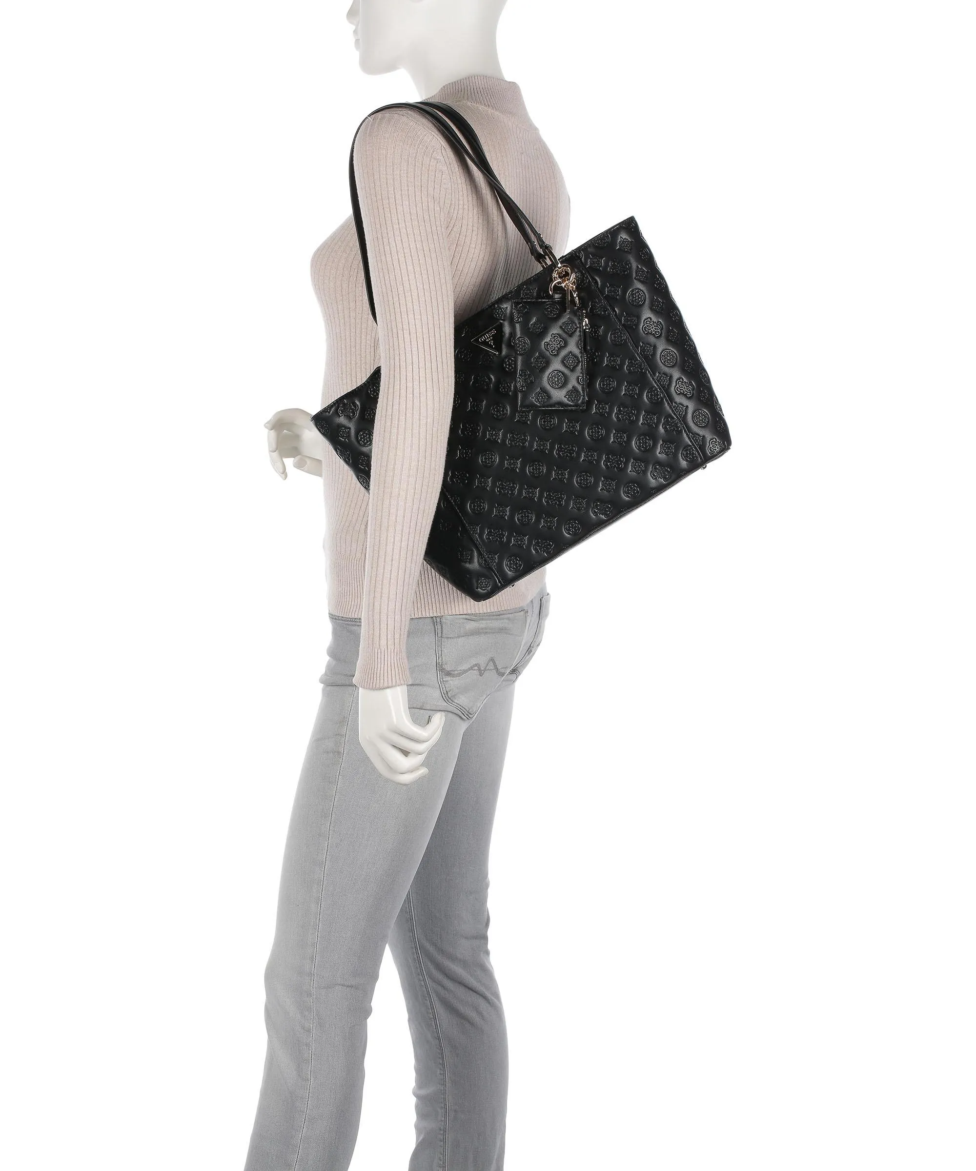  Guess Noelle Borsa shopper pelle sintetica nero  
