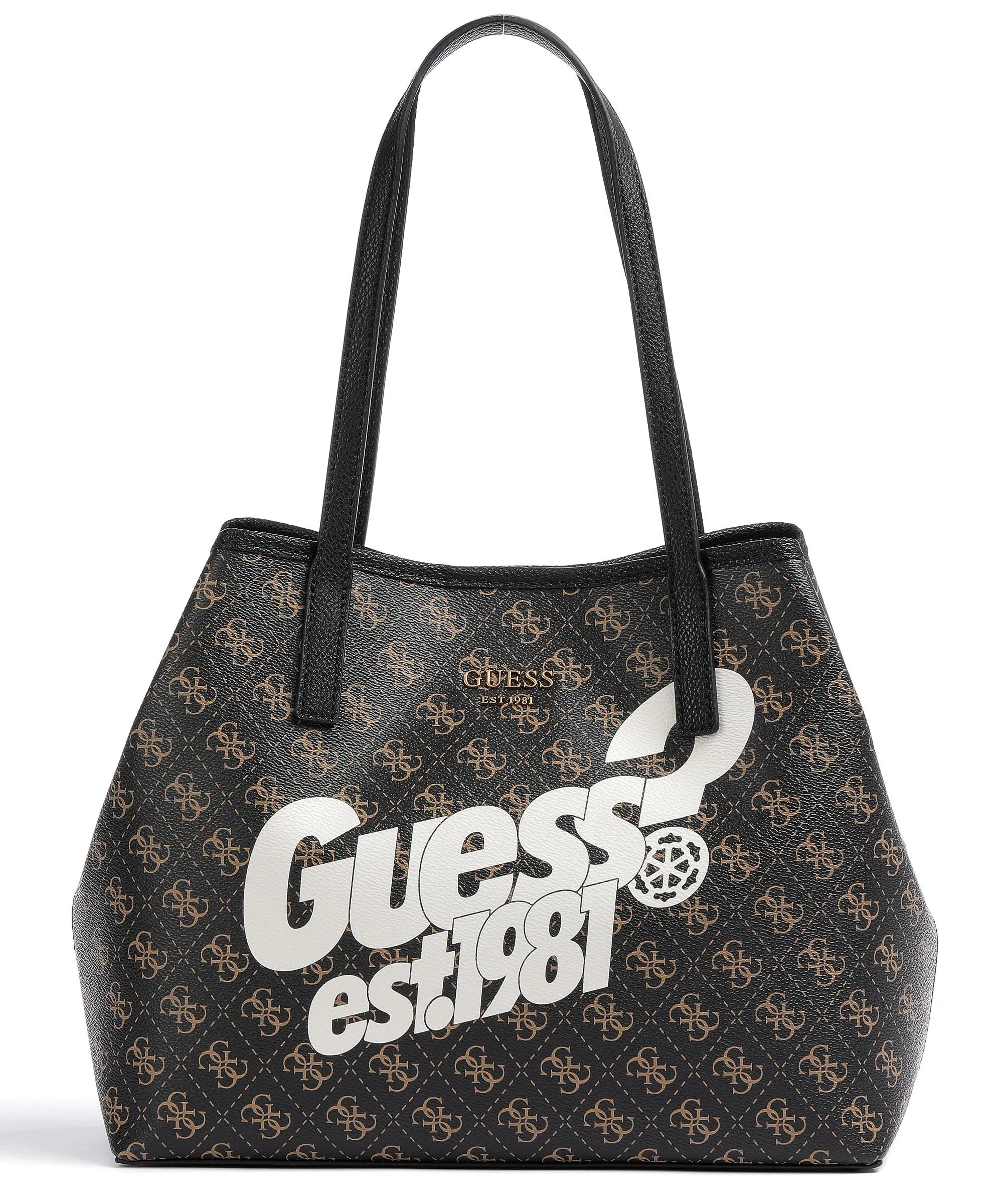  Guess Vikky Borsa shopper pelle sintetica marrone scuro  