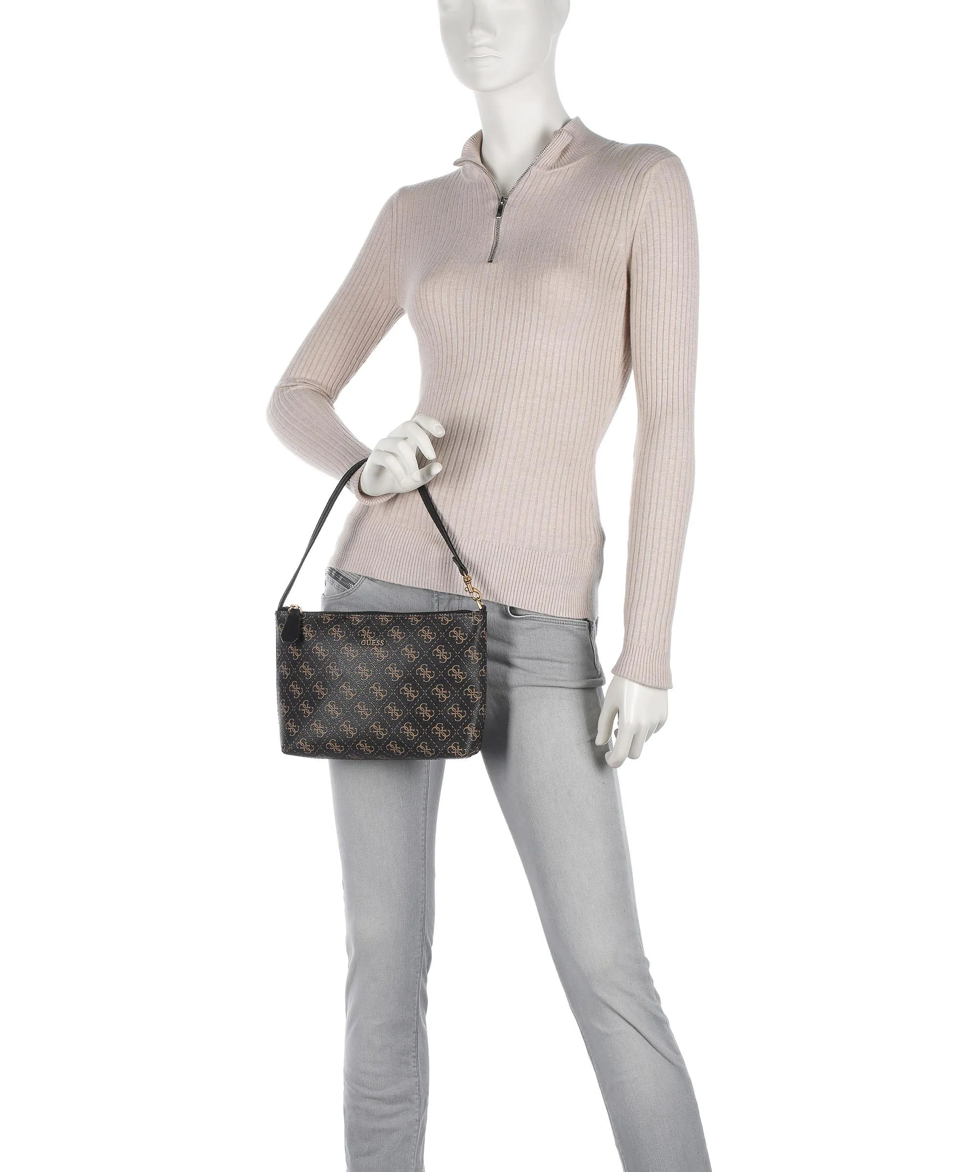  Guess Vikky Borsa shopper pelle sintetica marrone scuro  