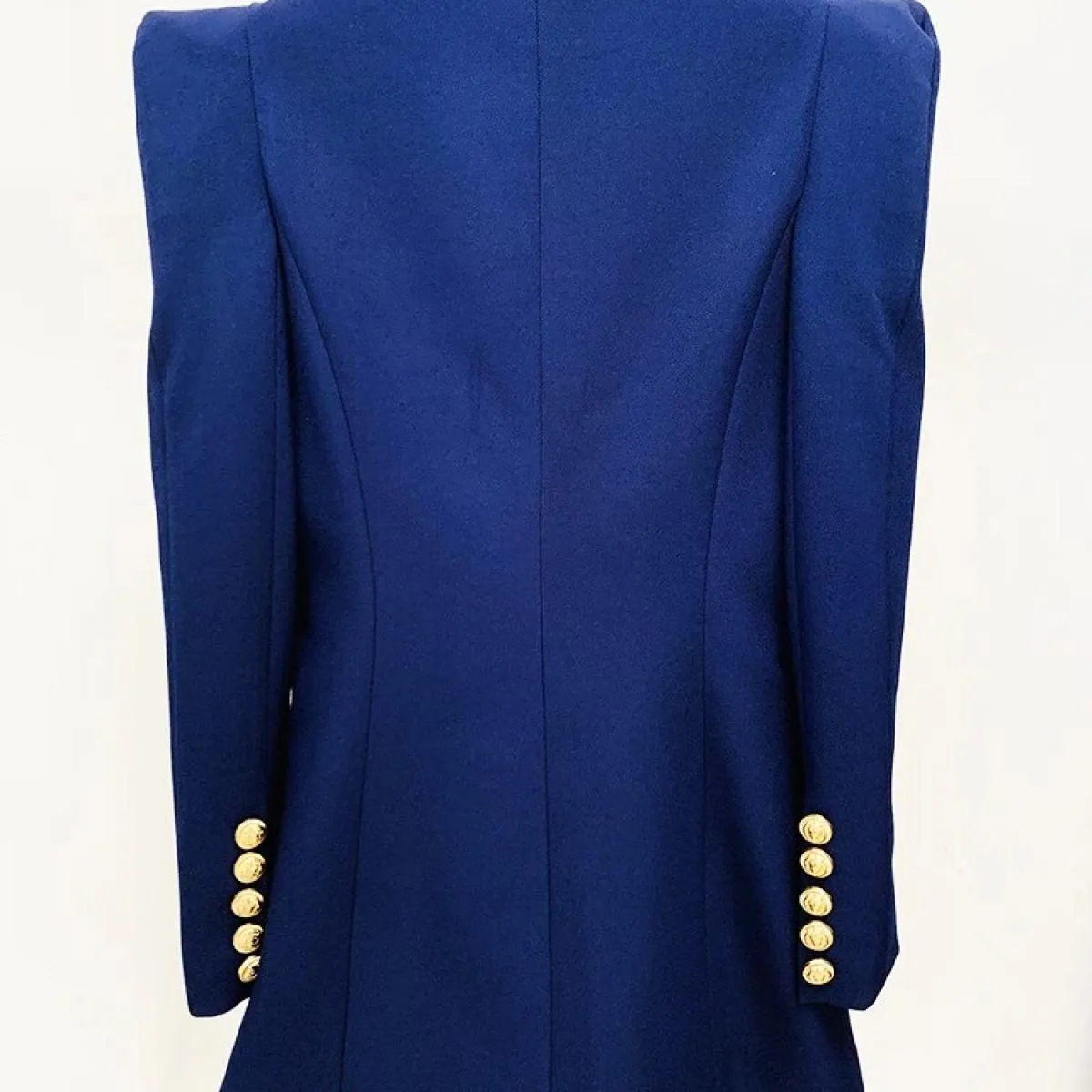 High Street New Runway Fashion 2022 Giacca firmata da donna Peak Strong spalla Bottoni leone Blazer doppiopetto B
