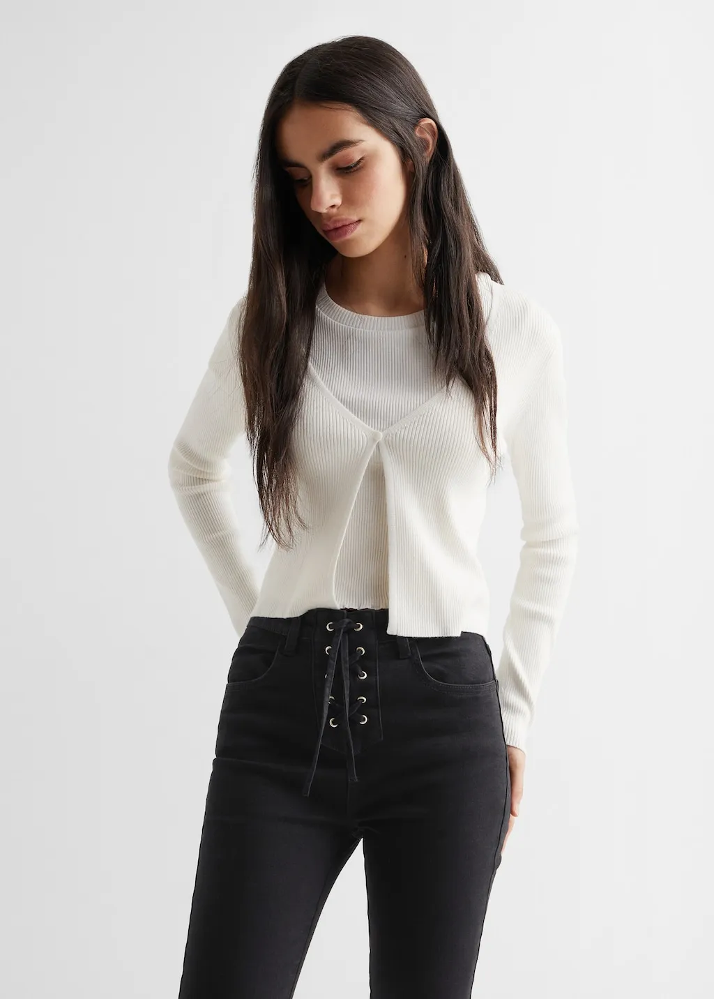 Jeans chiusura fiocco