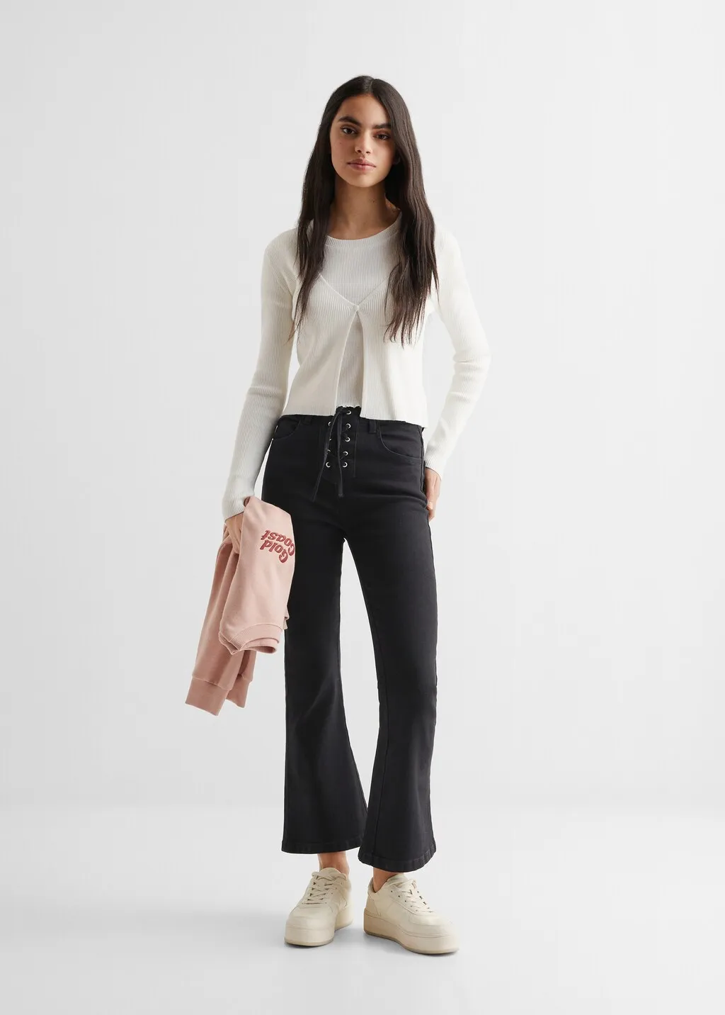 Jeans chiusura fiocco