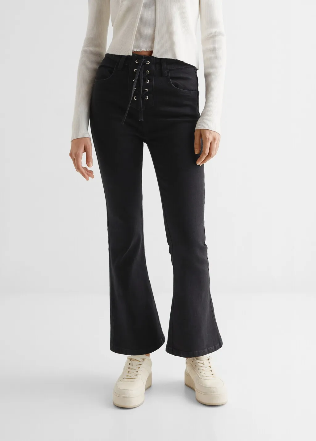 Jeans chiusura fiocco