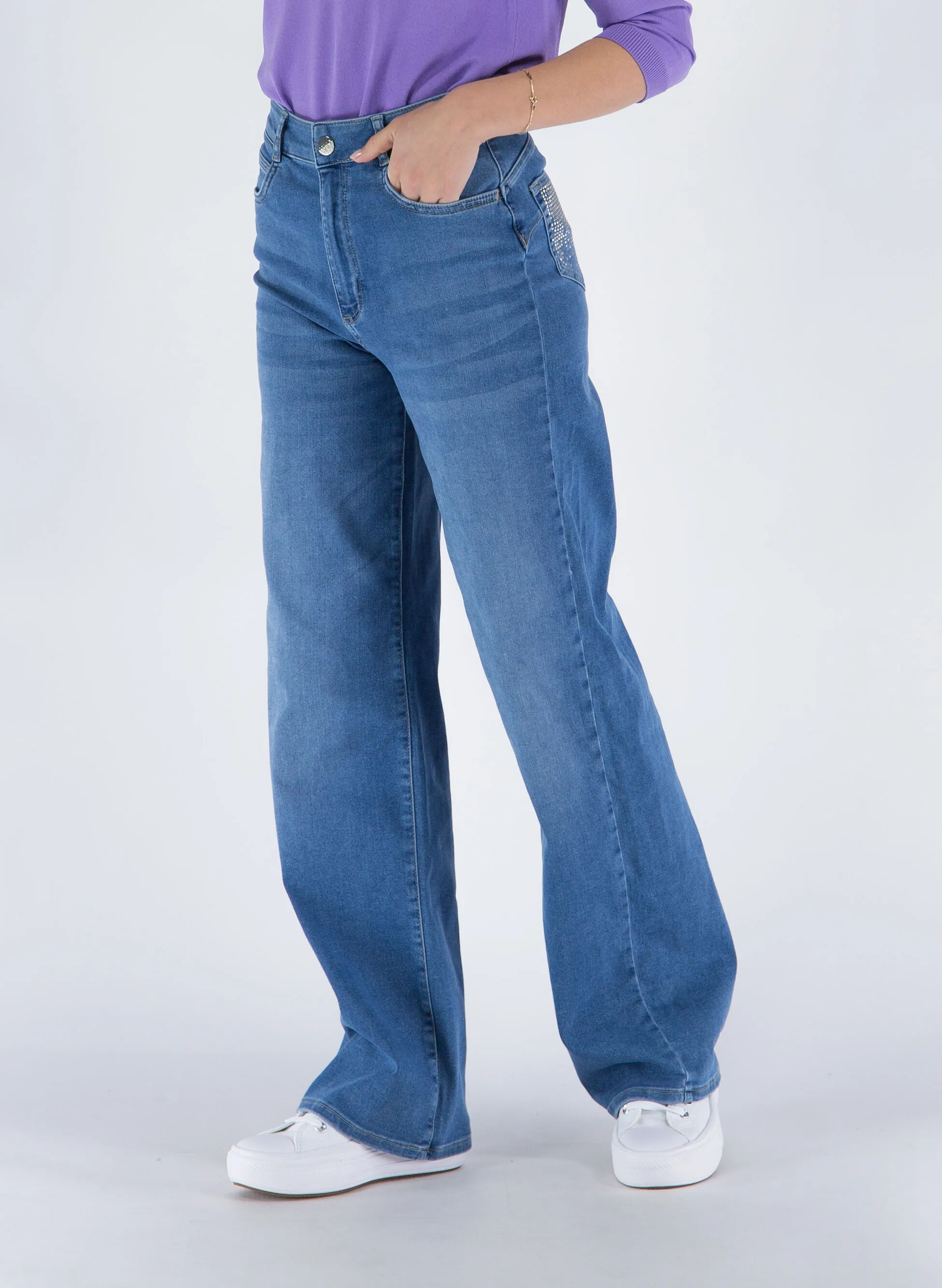 jeans con strass