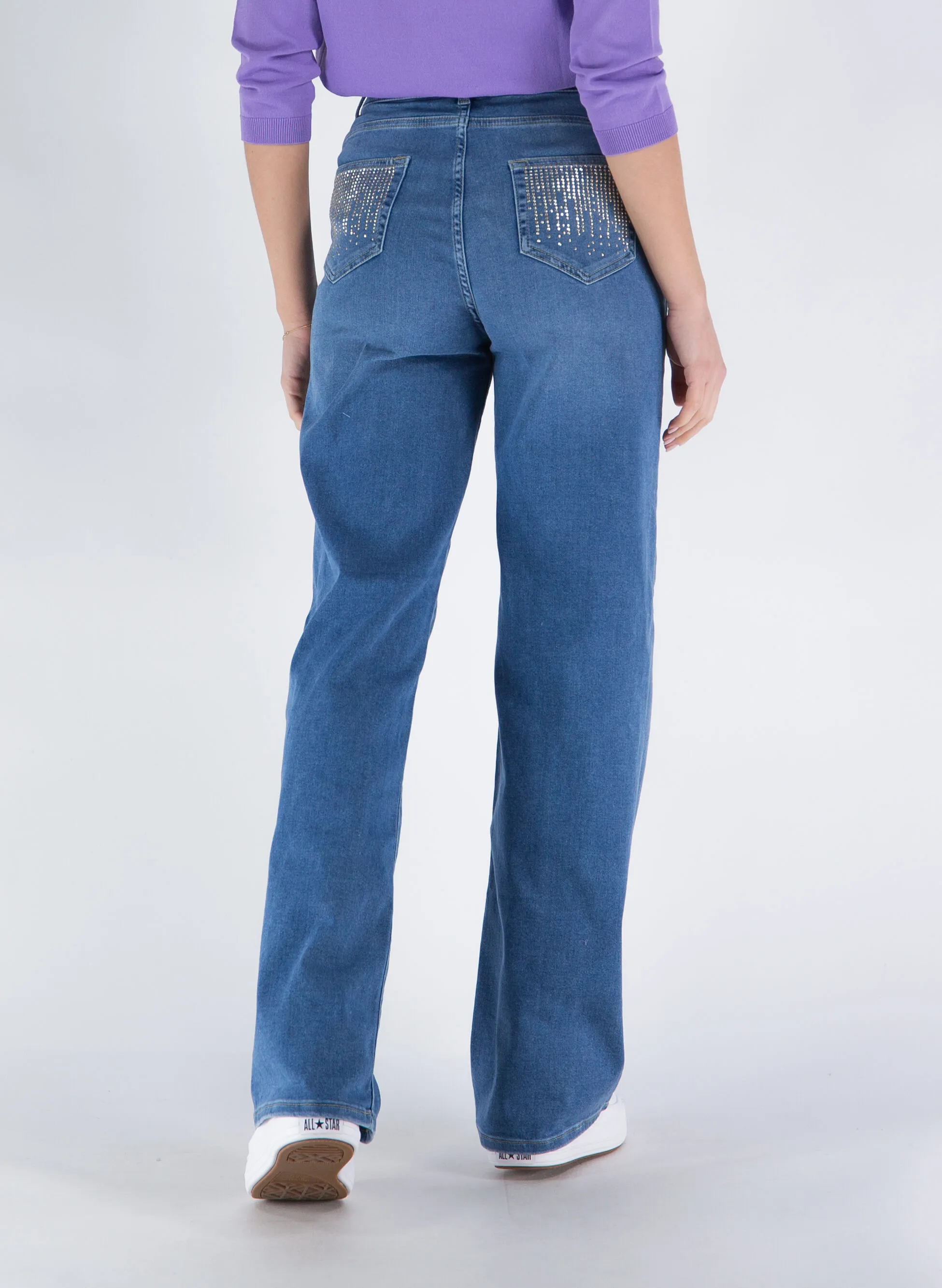 jeans con strass