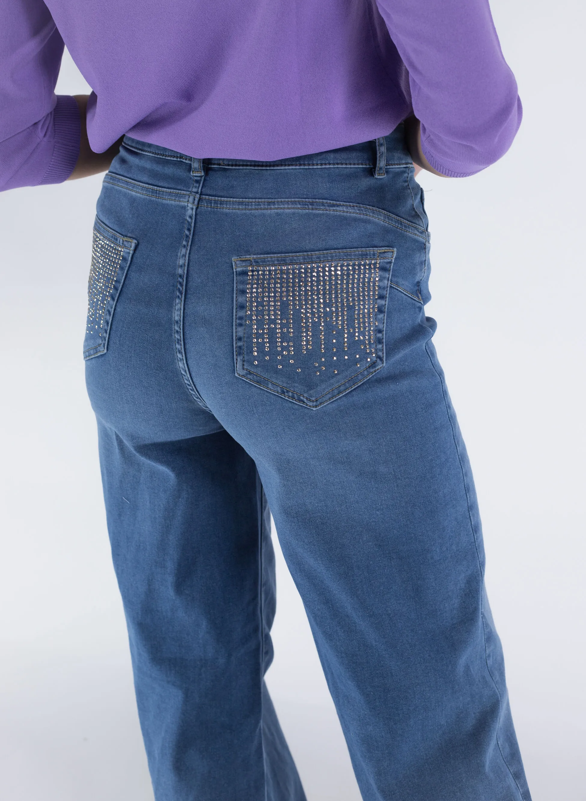 jeans con strass