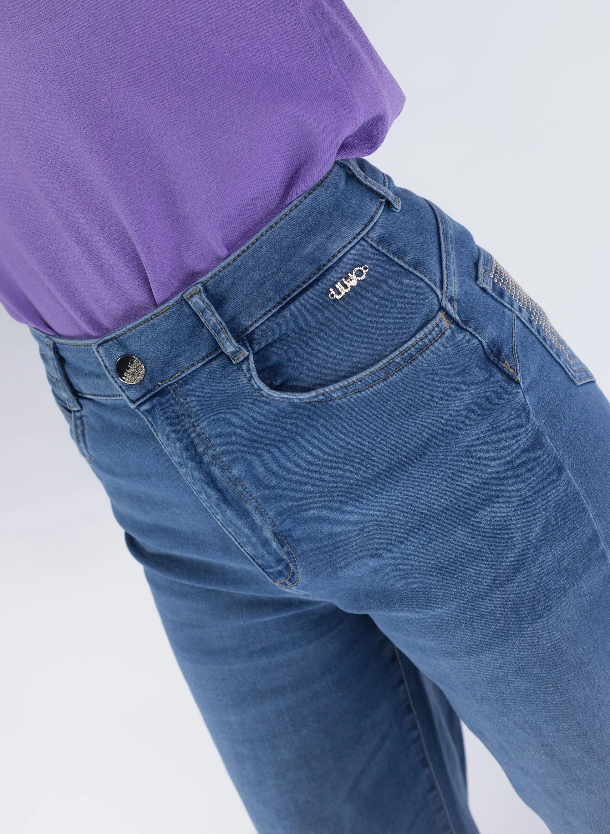 jeans con strass