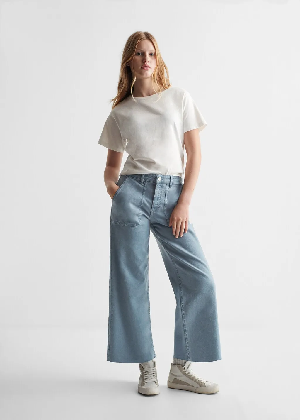 Jeans culotte tasche
