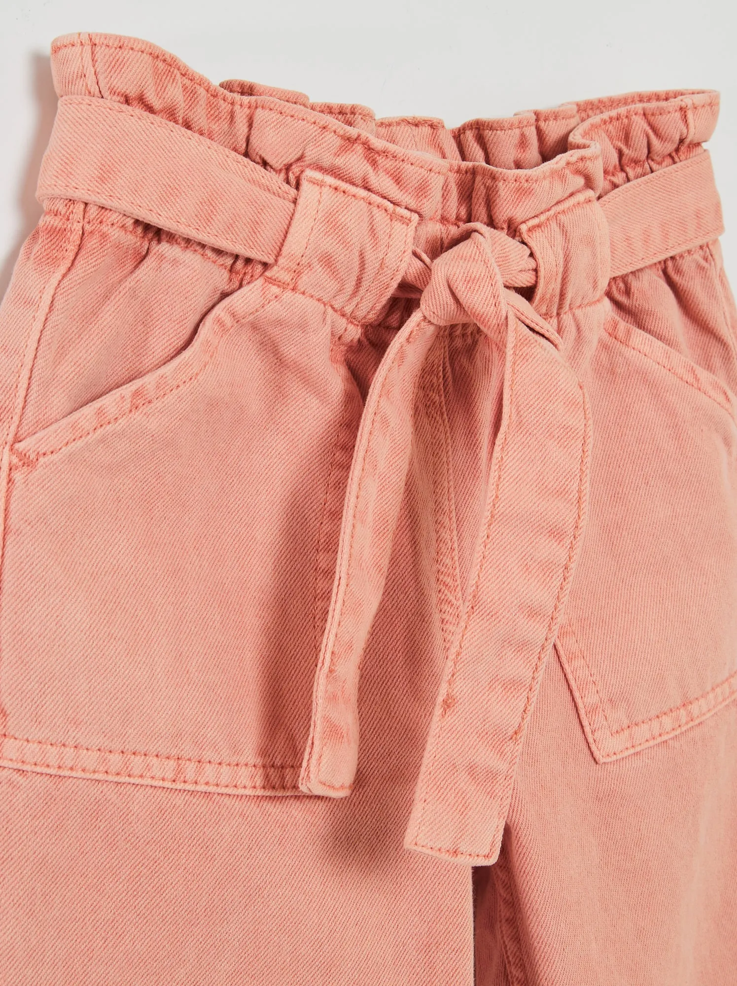 Jeans mom fit a vita elasticizzata - ROSA