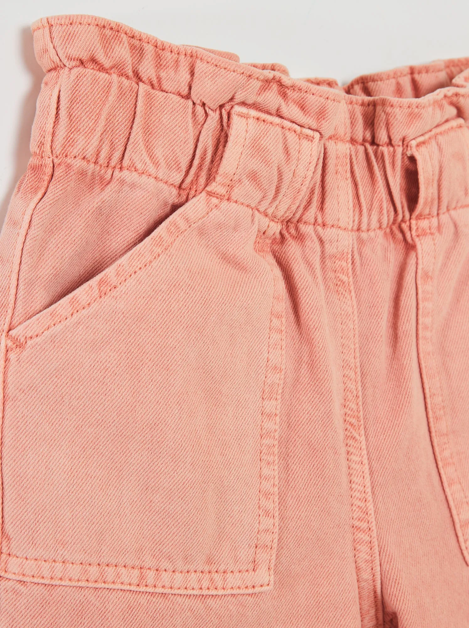 Jeans mom fit a vita elasticizzata - ROSA
