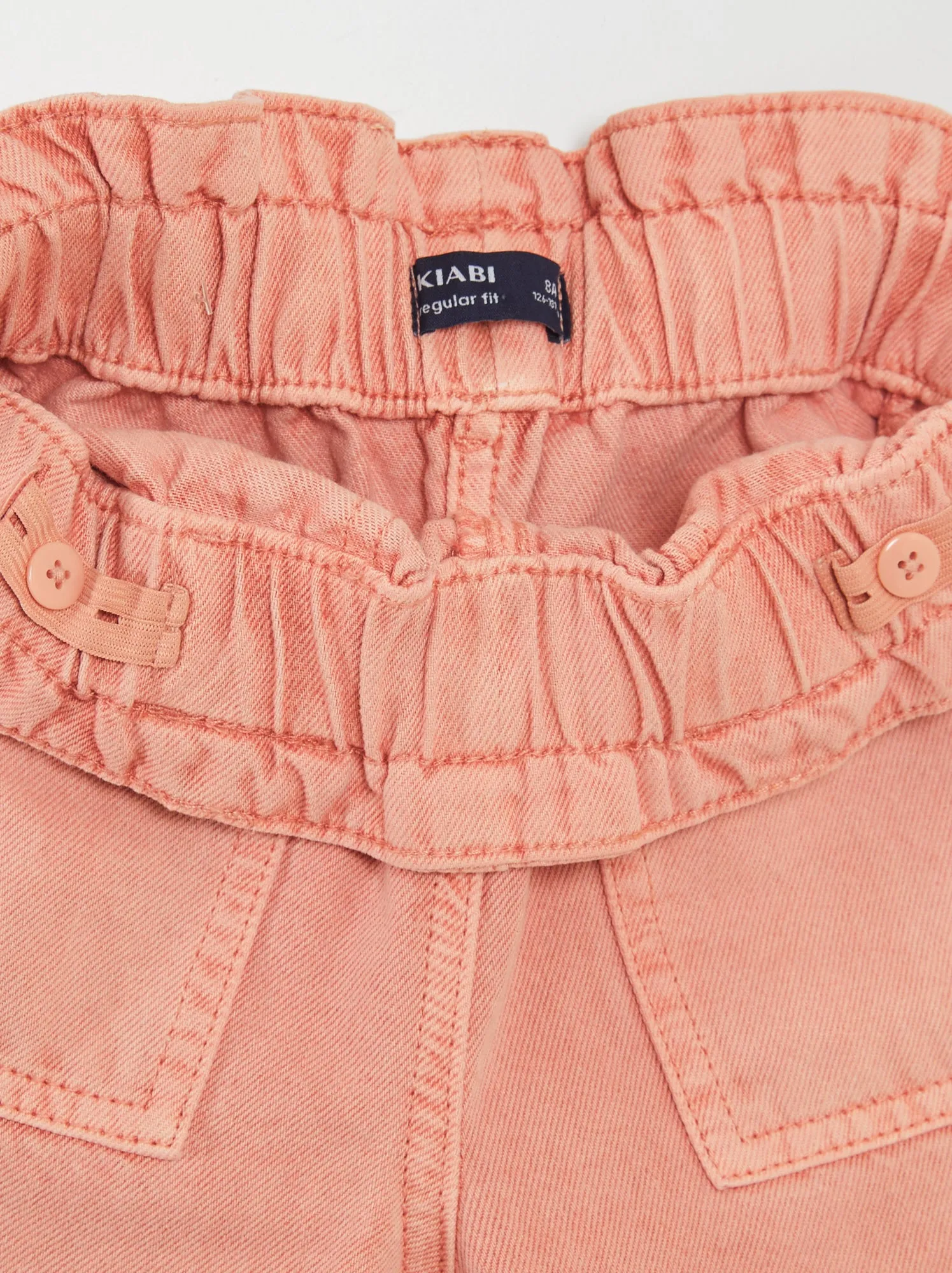 Jeans mom fit a vita elasticizzata - ROSA