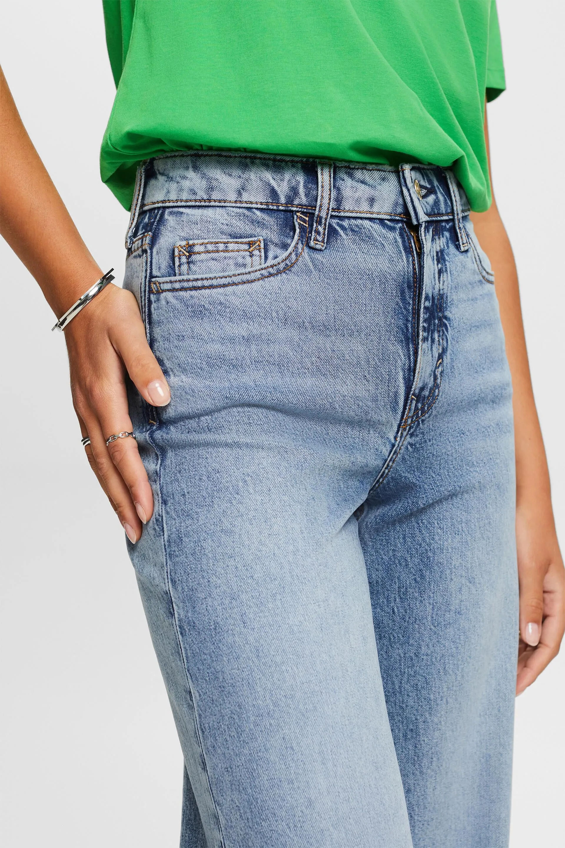 Jeans rétro a gamba larga