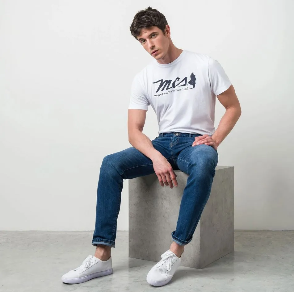 Jeans stretch lavaggio medio mcs regular fit denim