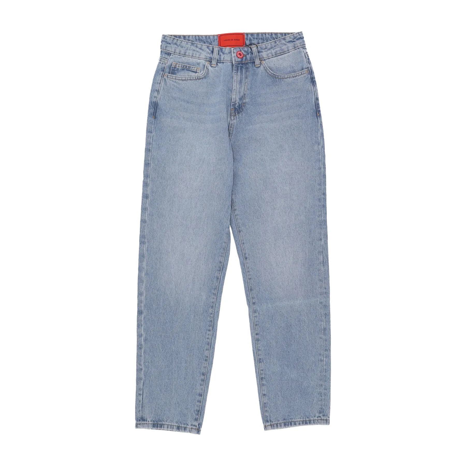 Jeans Uomo Printed Flames and Logo Jeans Denim Blue
