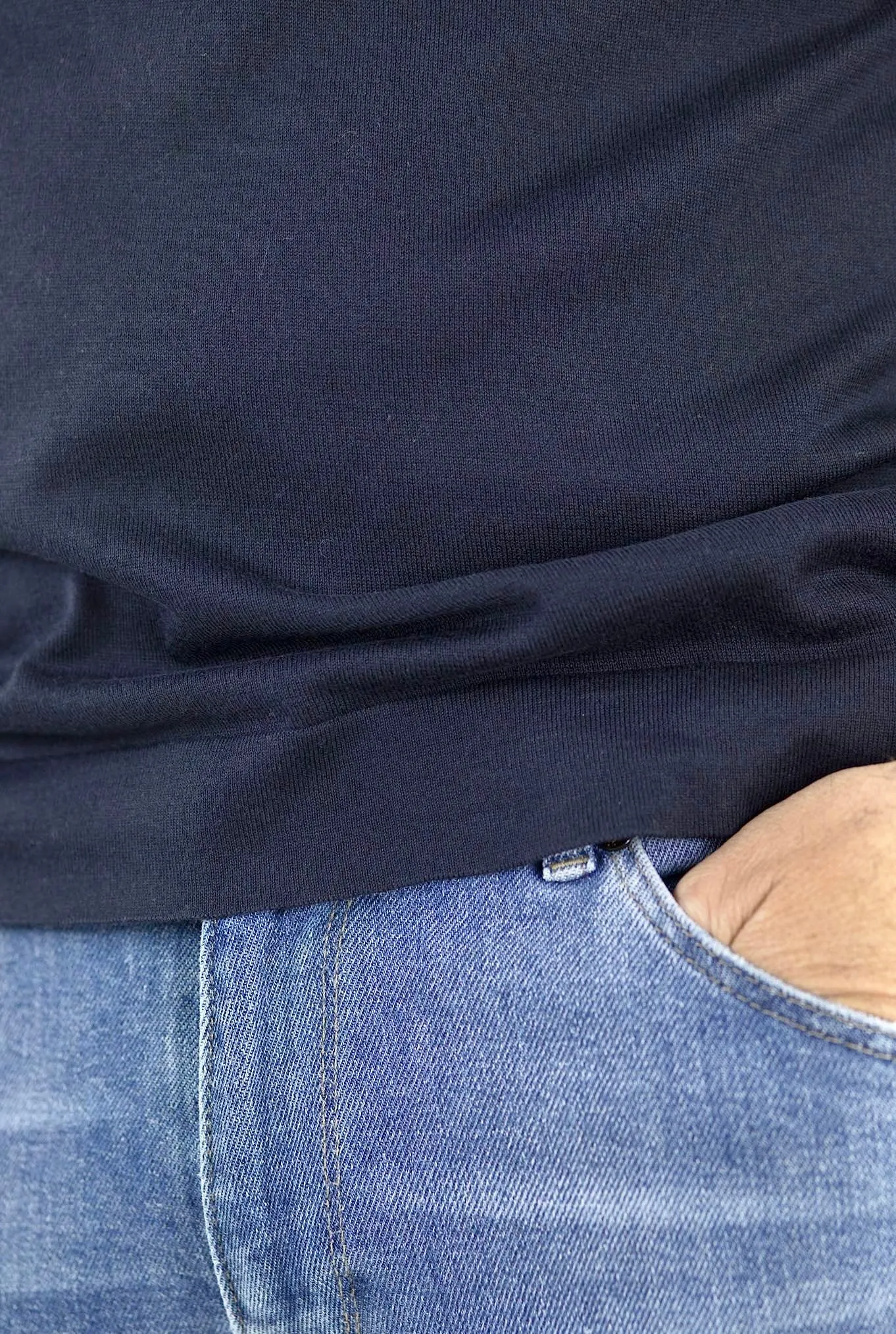 JOHN SMEDLEY T-Shirt mod. Lorca Sea Island Cotton Blu Navy