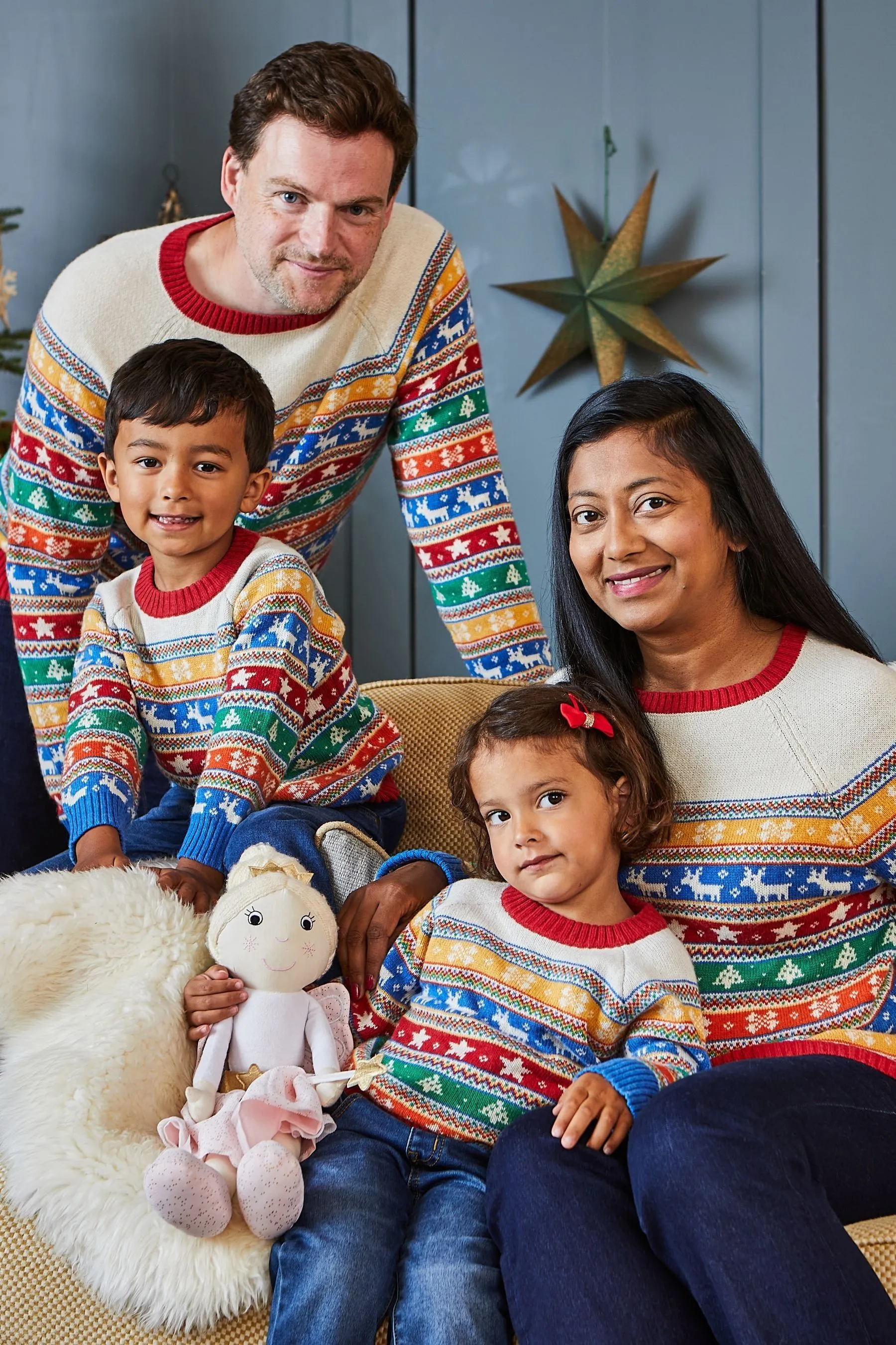 JoJo - Maman Bébé Uomo Natale Maglione Fair Isle