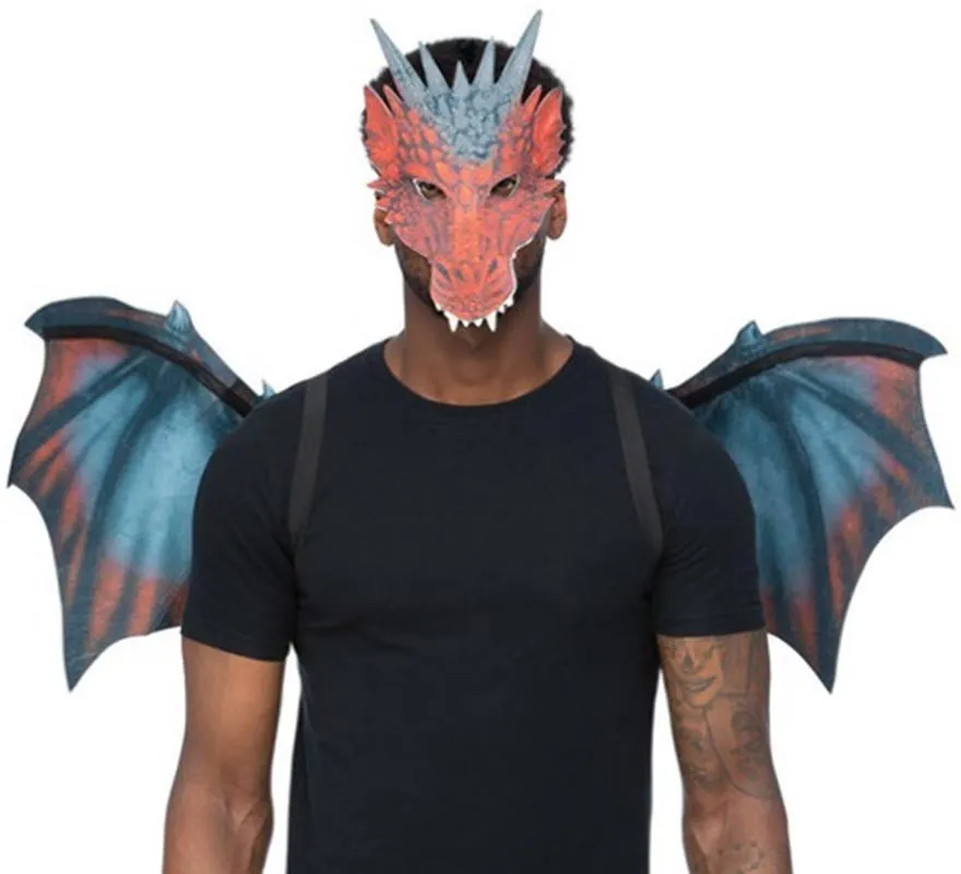 Kit Drago Rosso: Maschera e Ali